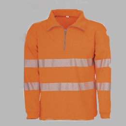 Warnschutz-Sweatshirt BIOACTIVE REFLEX EN 20471, CE orange Gr. XXL