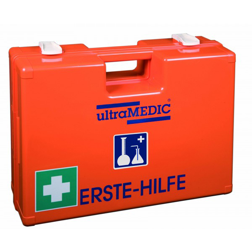 Erste-Hilfe-Koffer mit Spezialfüllung CHEMIE-INDUSTRIE  DIN 13157 PLUS