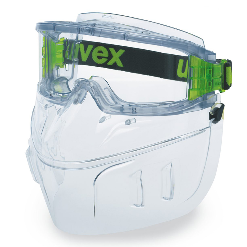 Vollsichtbrille uvex ultravision faceguard mit Mundschutz ­
