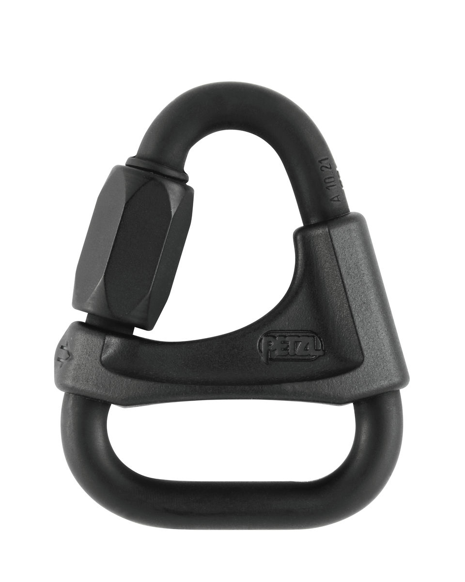Petzl Delta Maillon rapide noir 8 mm avec barrette de maintien Petzl Delta Maillon rapide noir 8 mm avec barrette de maintien