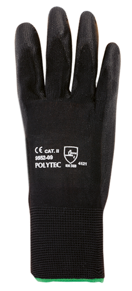 Gants de protection POLYTEC noir 100 paires Gr. 8