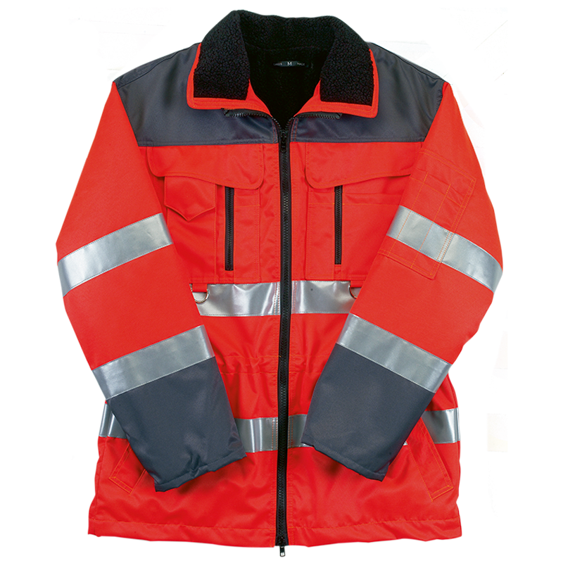 Vestes de sécurité longues TREKKER REFLEX rouge vif/gris Gr. XXL