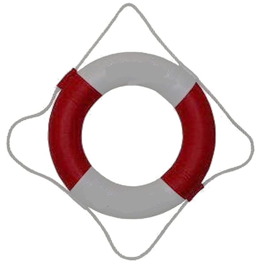 Rettungsringe DONAU weiss / breit rot 60 x 38 cm