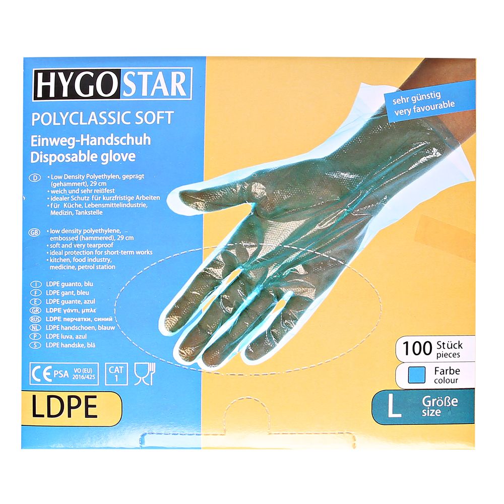 Jetables hommes gants Hygostar bleu Jetables hommes gants Hygostar bleu
