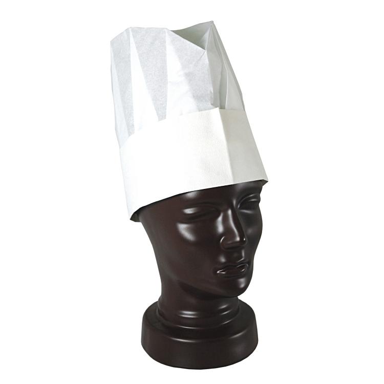 Toque de cuisinier confortable King blanc 50 pcs