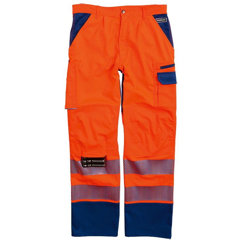 Pantalon de sécurité EXTENSO REFLEX orange vif/bleue Gr. 54