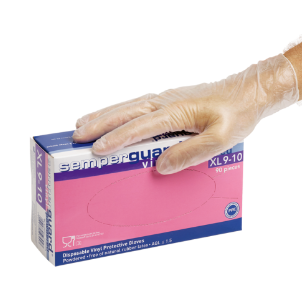 Gants à usage unique SEMPERGUARD VINYL Box transparent, XL 9-10