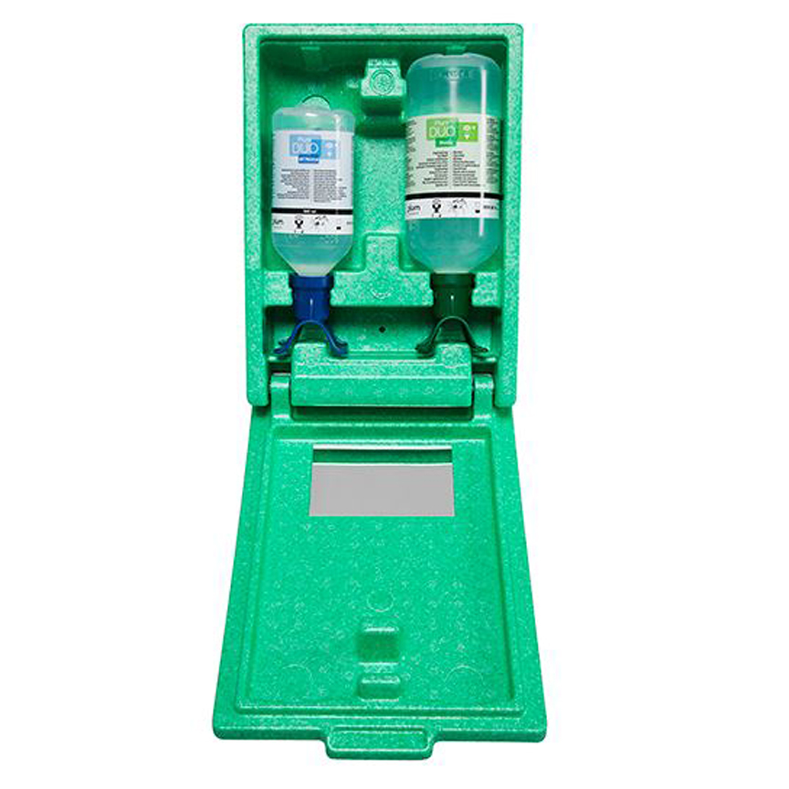 Plum Augen-Notfallstation DUO in Wandbox mit 500 ml pH Neutral und 1000 ml Augenspülung