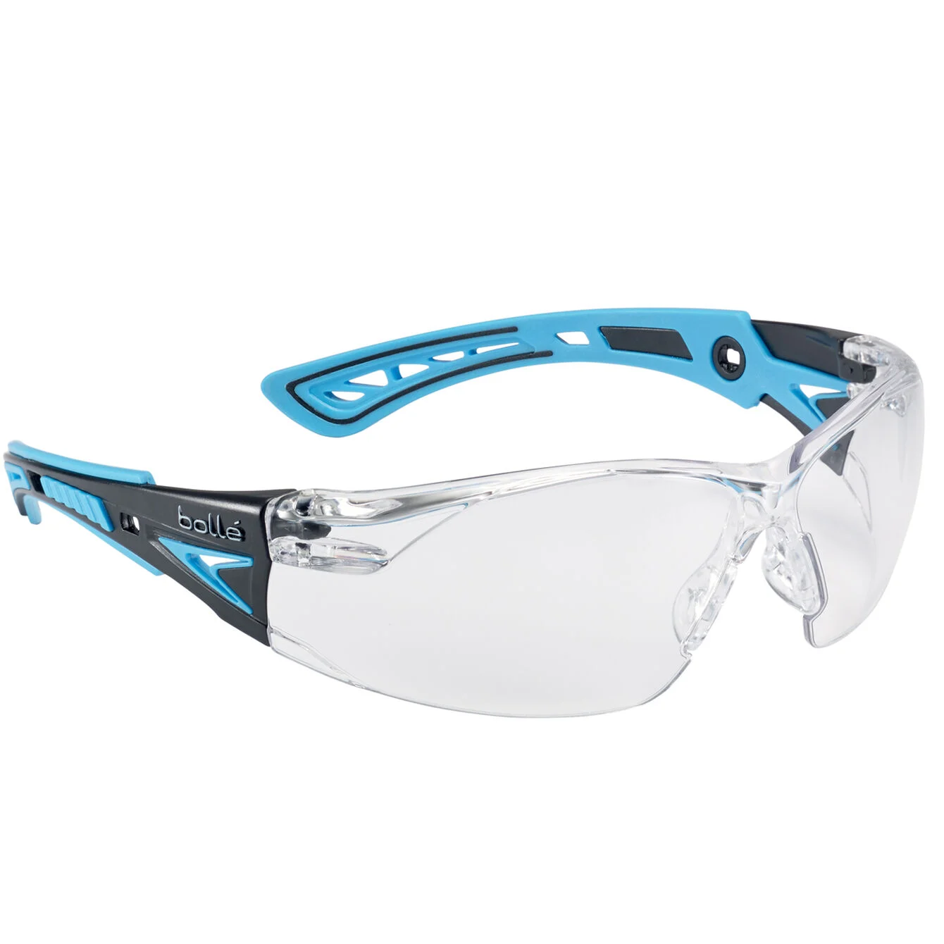 Bollé Rush+ PPSIB lunettes de protection noir/bleu Bollé Rush+ PPSIB lunettes de protection noir/bleu