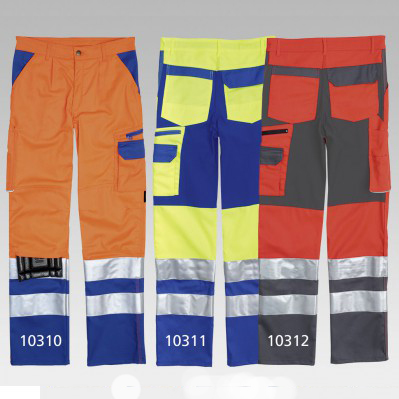 Pantalon professionnel de sécurité orange vif/bleue EXTENSO REFLEX Gr. 60