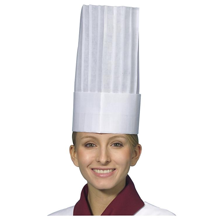 Toque du chef 30cm blanc 5 pcs
