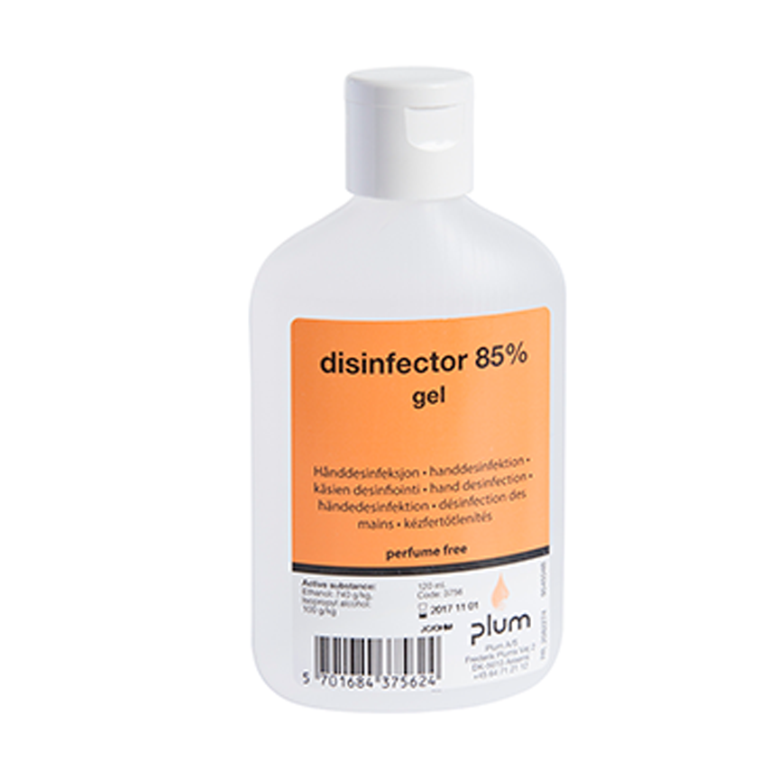 Händedesinfektion Disinfector 85% gel 120 ml  Flaschen