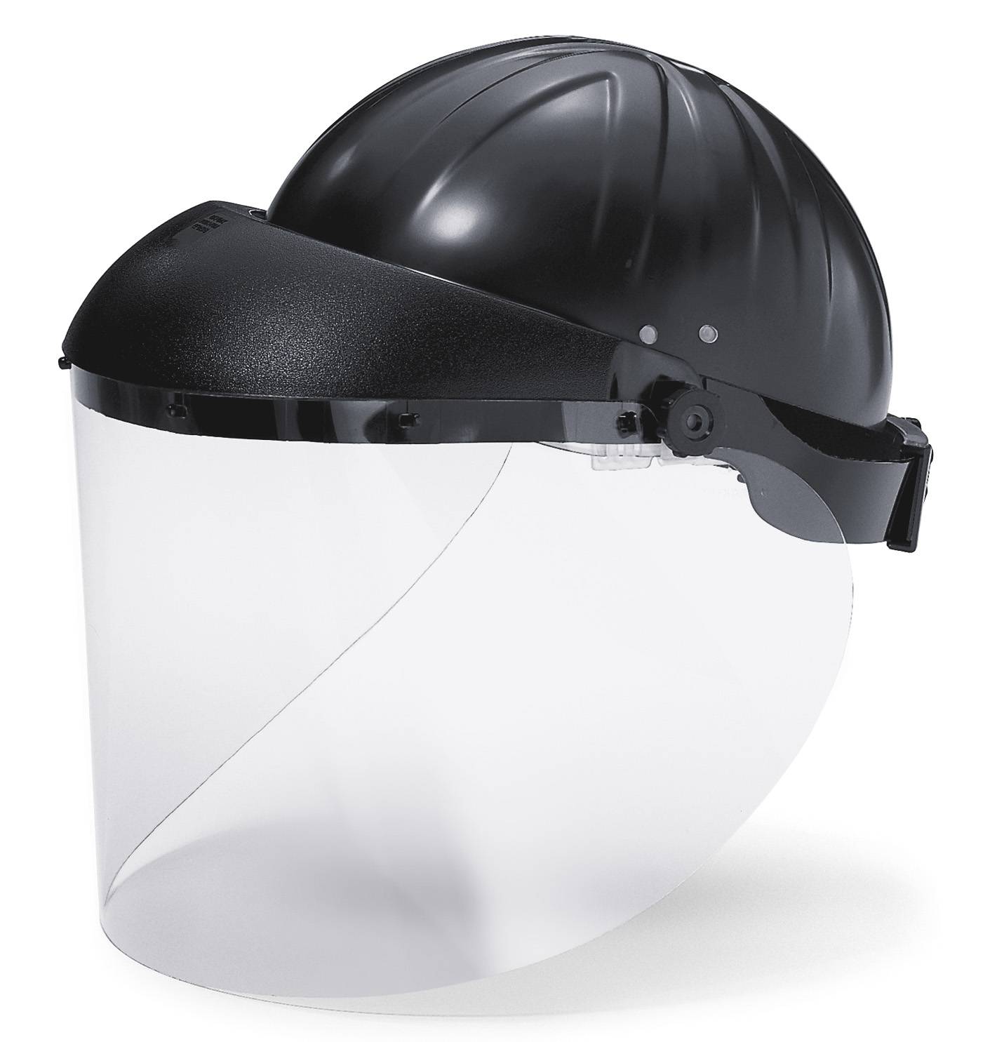 Masque facial avec couvercle frontale de la tête. Disque: Incolore, anti-buée