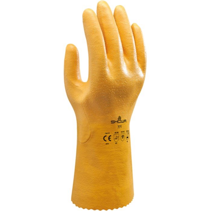 Showa 771 Gants de protection chimique en nitrile 