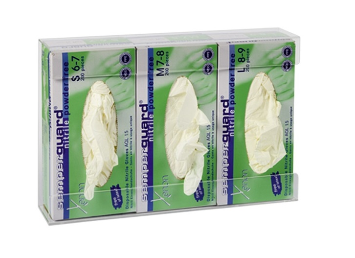 Fixation murale pour gants à usage unique