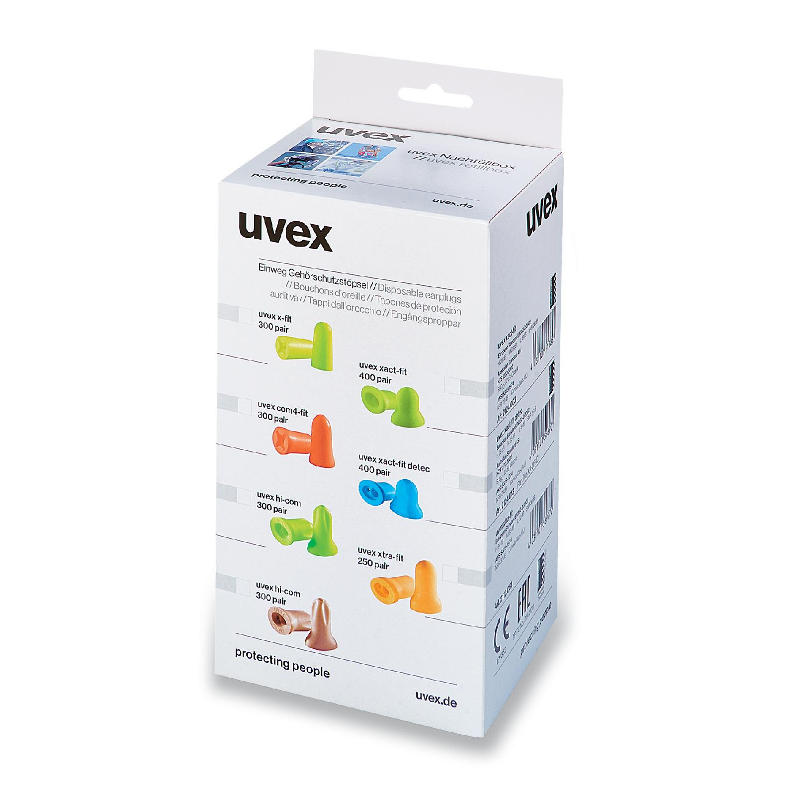 Sachets pour recharger le distributeuRecharge uvex com4-fitr