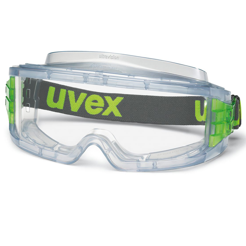 Vollsichtbrille uvex ultravision grau transparent, Lüftung oben geschlossen