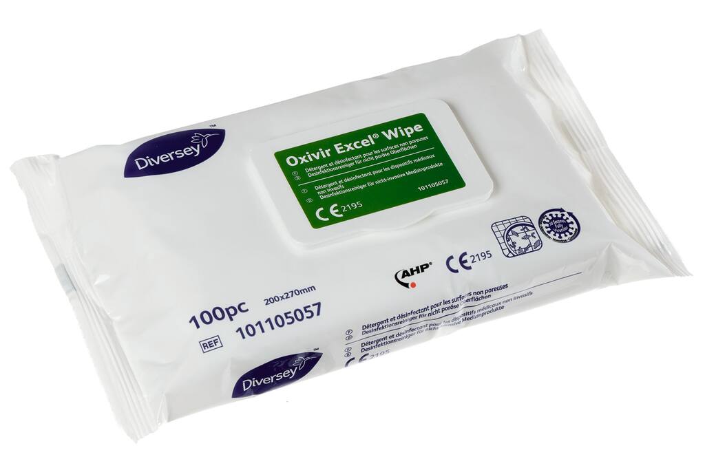 Diversey Oxivir Excel Wipe Lingettes désinfectantes Soft Pack Diversey Oxivir Excel Wipe Lingettes désinfectantes Soft Pack