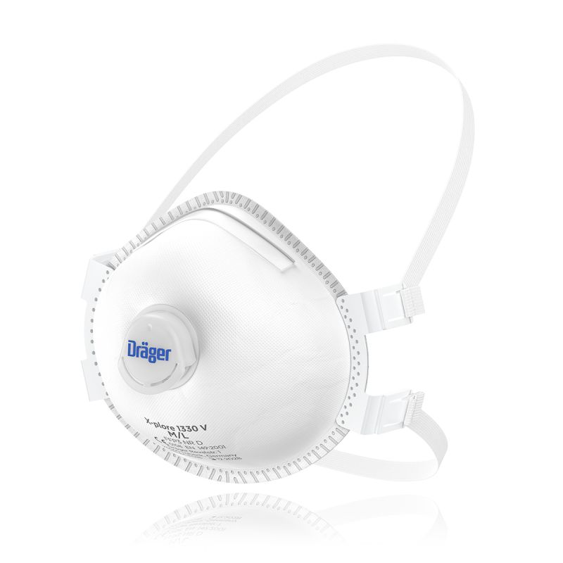 Dräger X-plore 1330 V FFP3 Masque de protection respiratoire avec valve Dräger X-plore 1330 V FFP3 Masque de protection respiratoire avec valve