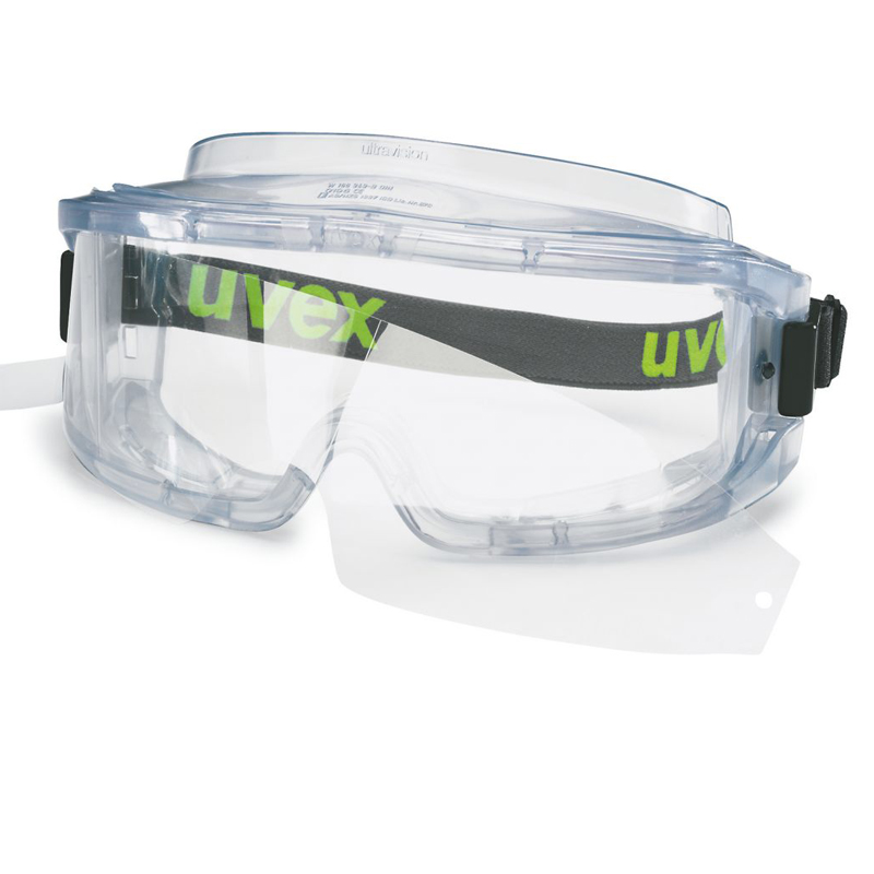 Vollsichtbrille uvex ultravision grau transparent,mit Abreissfolie