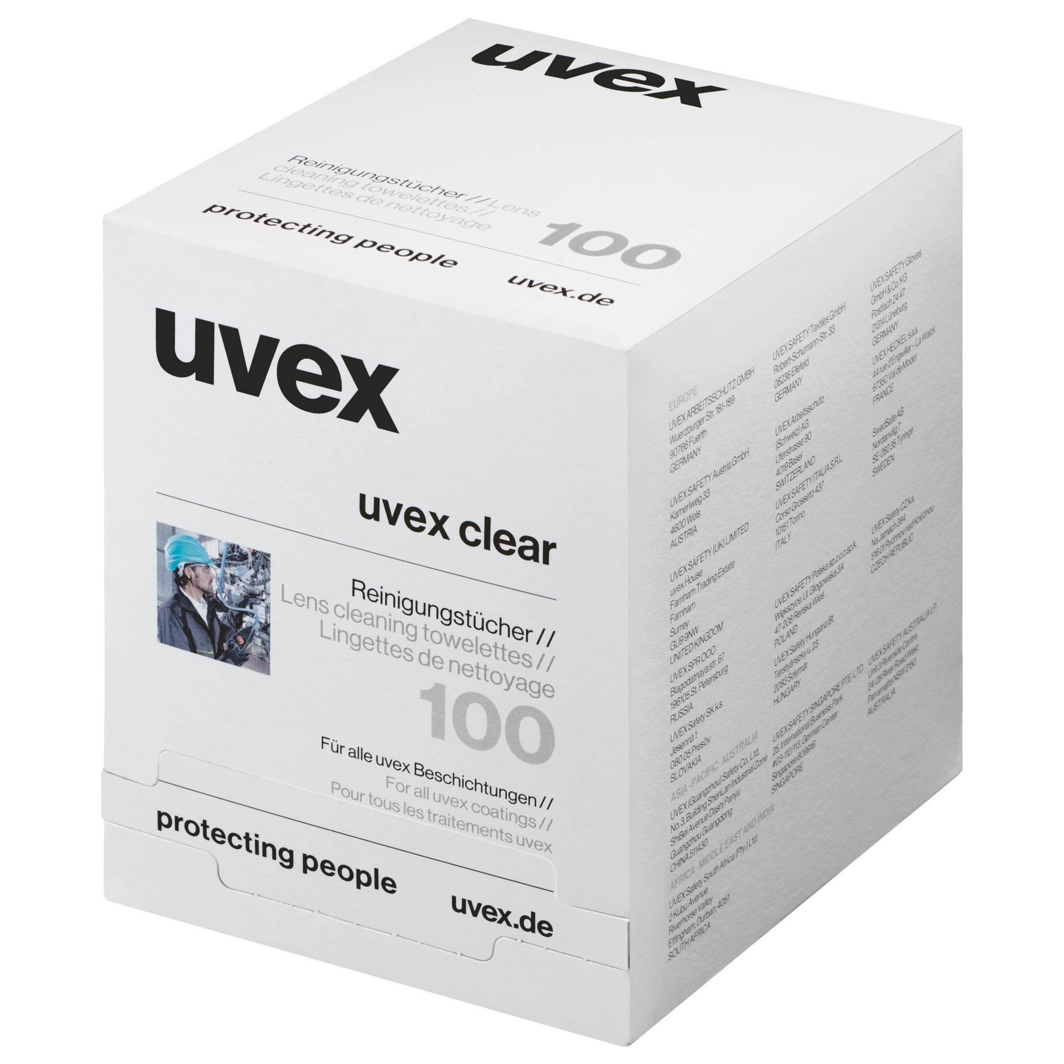 Uvex Lingettes nettoyantes humides en boîte distributrice Uvex Lingettes nettoyantes humides en boîte distributrice