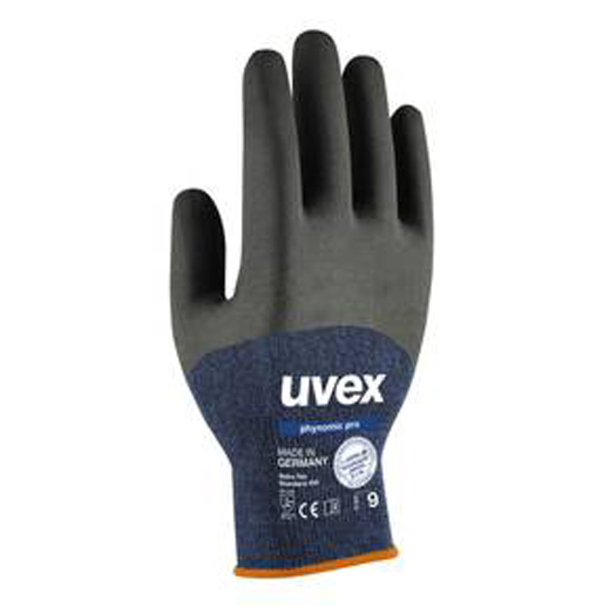 Schutzhandschuhe uvex phynomic pro blau/anthrazit EN 388 (2121) Gr. 7