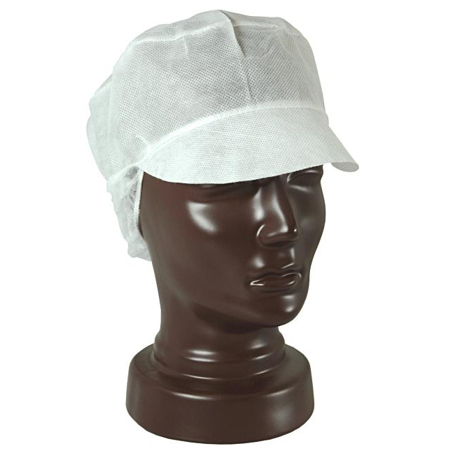 Casquette à visière ,General blanc Standard 100 pcs