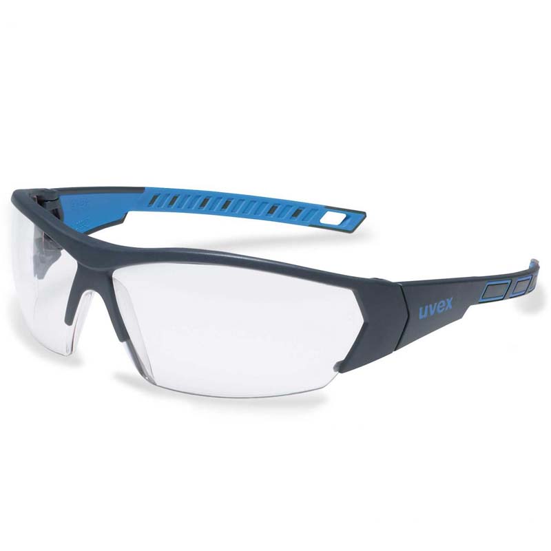 Uvex i-works Bügelbrille anthrazit/blau