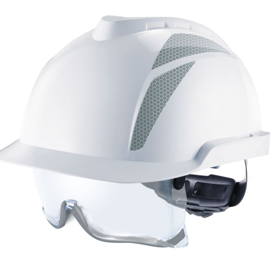 Bandes réfléchissantes argent gris fixés au casque V-Gard 900/930