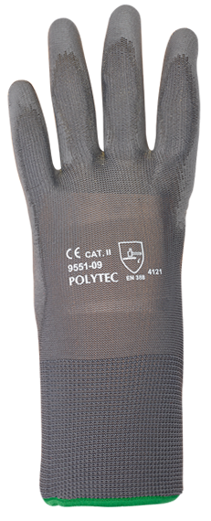 Gants de protection POLYTEC gris 100 paires Gr. 8