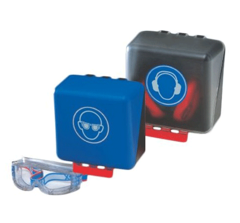 SecuBox Midi blau „Augen- oder Gehörschutz“
