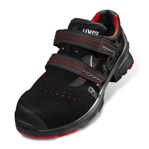 uvex 1 Sandale 8536 noir/rouge EN ISO 20345 S1 P SRC