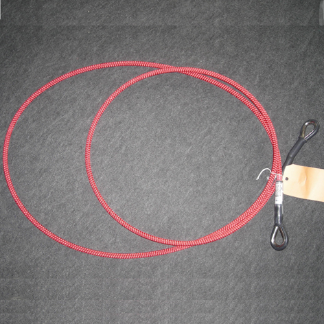 câble en acier tressé Ø 3mm à 3m rouge