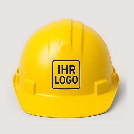 Helm mit Logo Druck auf Vorderseite