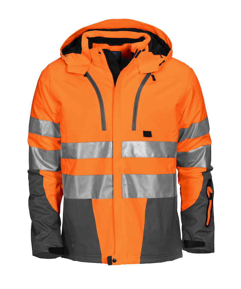 ProJob 6420 Veste Softshell doublée EN ISO 20471 orange/gris Taille 