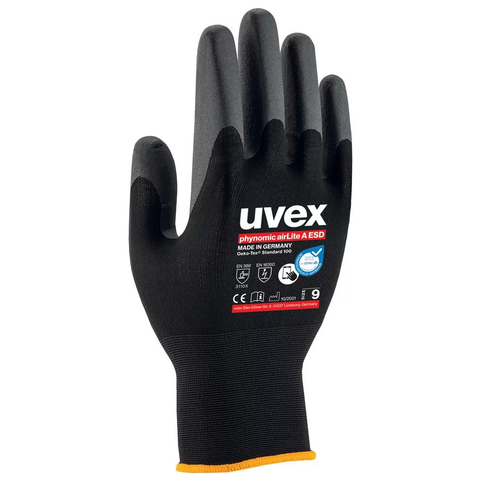 Gants de montage Uvex Phynomic airLite A ESD taille 8