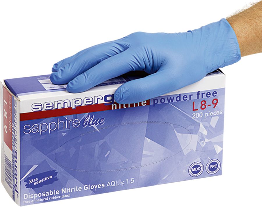 Semperit Semperguard Sapphire Blue Gants jetables