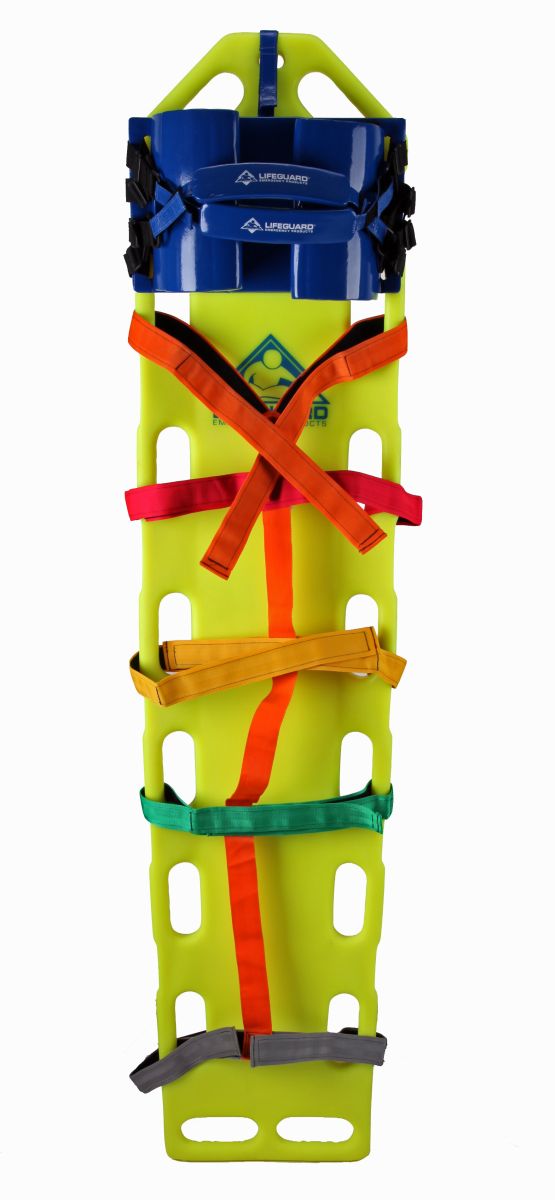 Spineboard Komplettset inkl. Headfix und 10 Punkt-Fixierspinne