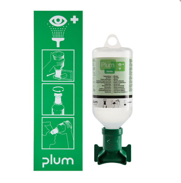 Augenspülstation PLUM mit 1 Flasche 500 ml