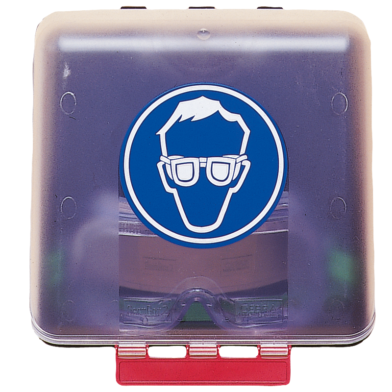 SecuBox Midi transparent „für 4 Schutzbrillen“