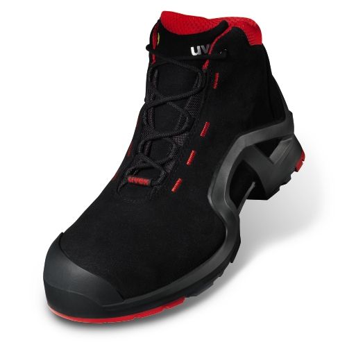 uvex 1 Chaussure montante 8517 noir/rouge EN ISO 20345 S3 SRC