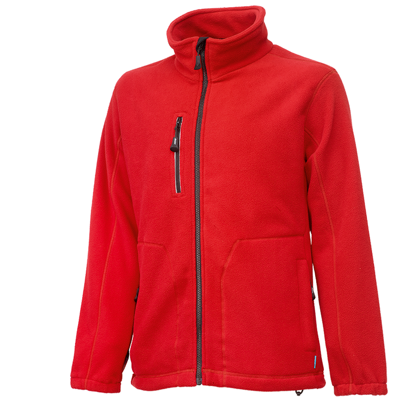 Veste en thermovelours moelleux MERIDA rouge Gr.L