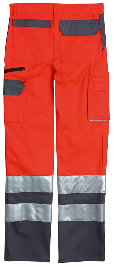 Pantalon de sécurité PROGRESSO REFLEX rouge vif/grise Gr. 60