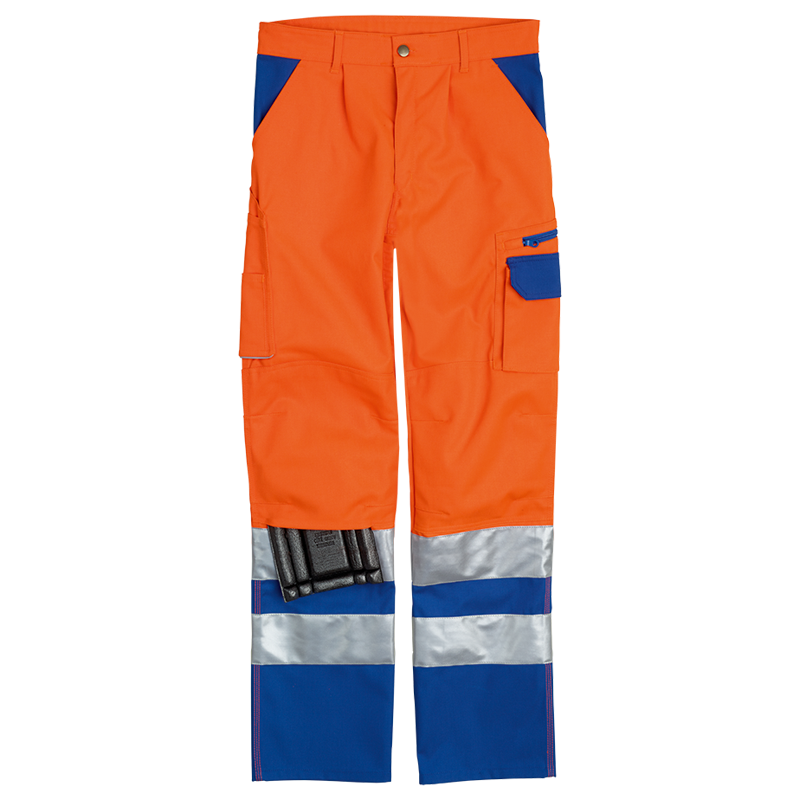 Pantalon de sécurité PROGRESSO REFLEX orange vif/bleue Gr. 42