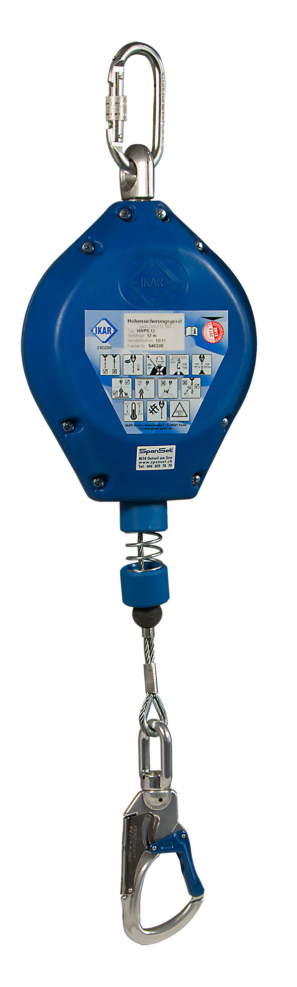 Höhensicherungsgeräte mit Kunsstoffgehäuse & Stahlseil 4.5m